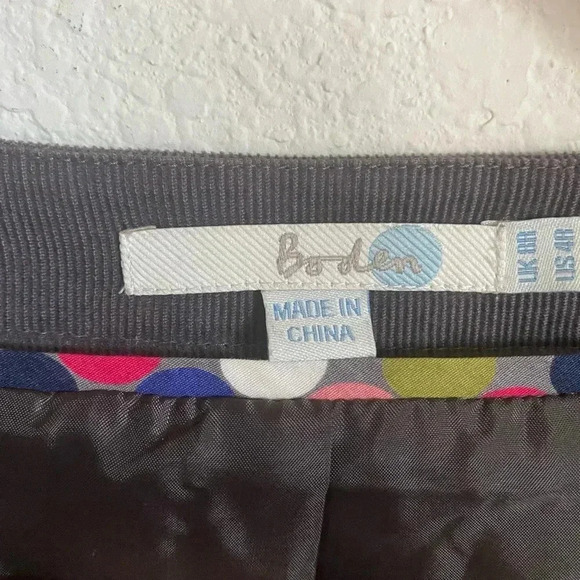 Boden Montmartre Needlecord Finewale Pintuck Corduroy Charcoal Grey Dress 4R - Picture 7 of 12